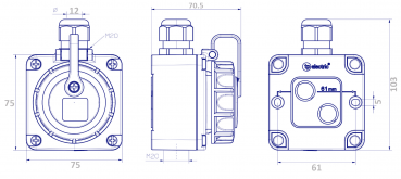 Preview: Schutzkontakt Wandsteckdose IP68 Druckwasserdicht